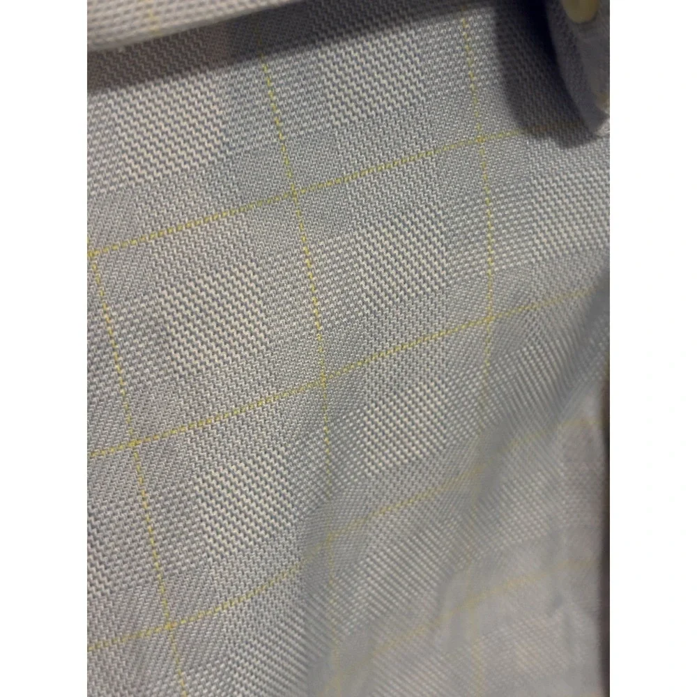 Charles Tyrwhitt‎ Blue Windowpane Dress Shirt Mens 16.5 34 Classic Business